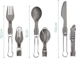 Navaris Campingbestek Van Titanium - Set Met Vork, Mes En Lepel - Inklapbaar - Bestekset Voor Onderweg - Inclusief Karabijnhaak En Bewaarzakje -Outdoor Camping Shop 1200x913 1