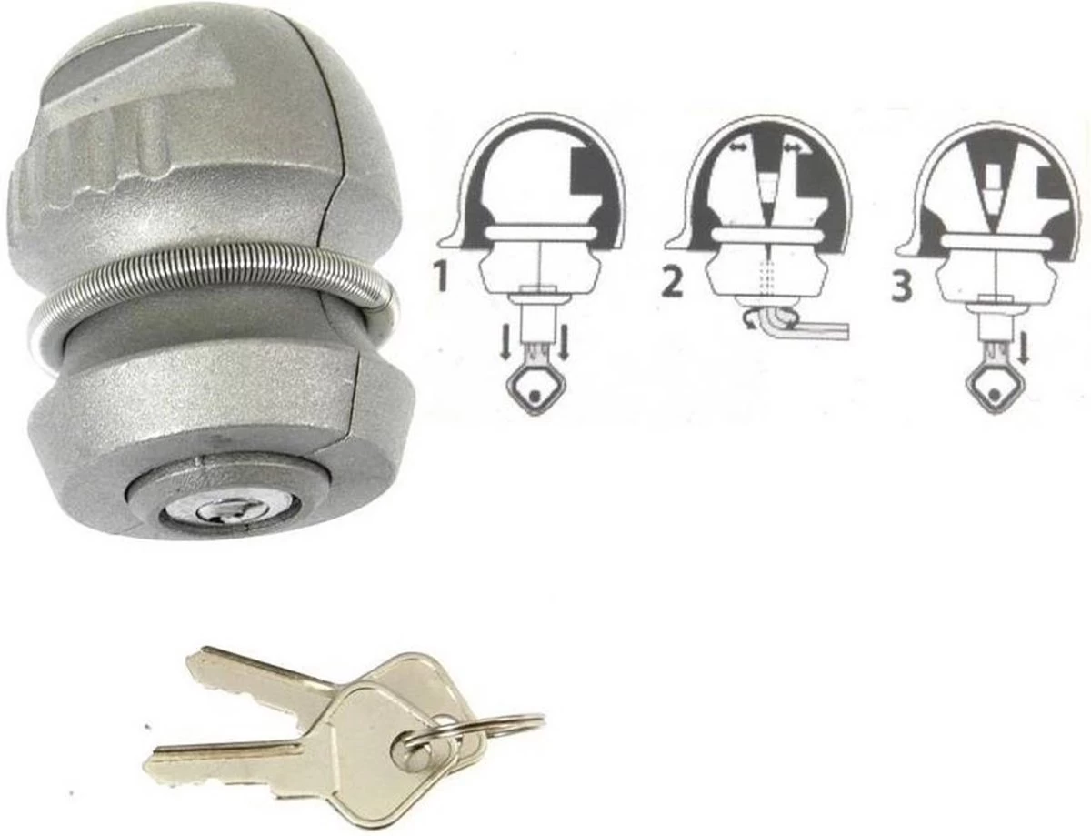 Benson Disselslot - Kogel Model - Geschikt Voor 50mm Ø Disselkoppeling 3 Benson Disselslot - Kogel Model - Geschikt Voor 50mm Ø Disselkoppeling