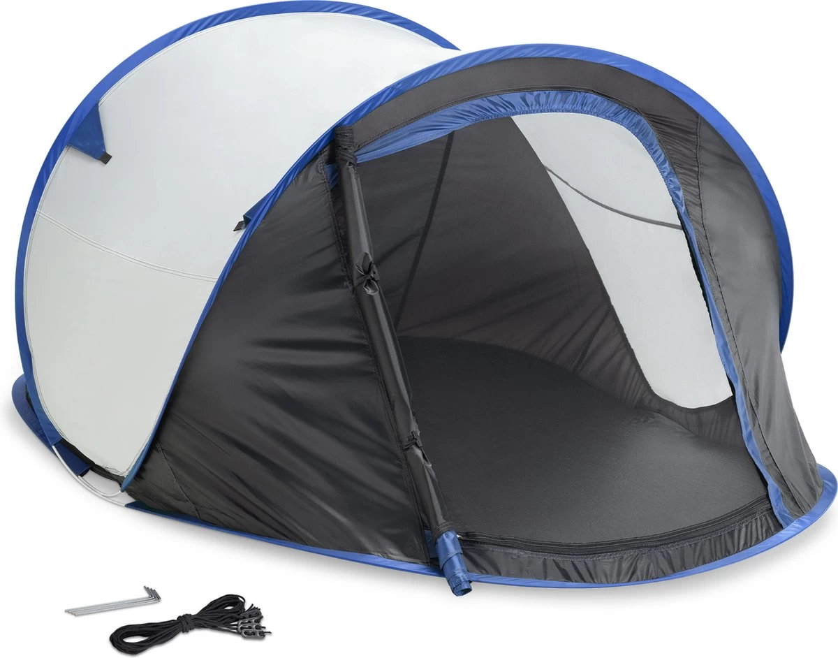 JEMIDI Tweepersoons Pop-up Tent - Opgooitent, Werptent Voor 2 Personen - Ideaal Als Festivaltent Of Kampeertent - Verschillende Kleuren 6 JEMIDI Tweepersoons Pop-up Tent - Opgooitent, Werptent Voor 2 Personen - Ideaal Als Festivaltent Of Kampeertent - Verschillende Kleuren - Afbeelding 4