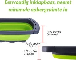 Buxibo - 3-Delige Keuken Vergiet Set Inklapbaar Groen/Grijs -Outdoor Camping Shop 1200x948 2