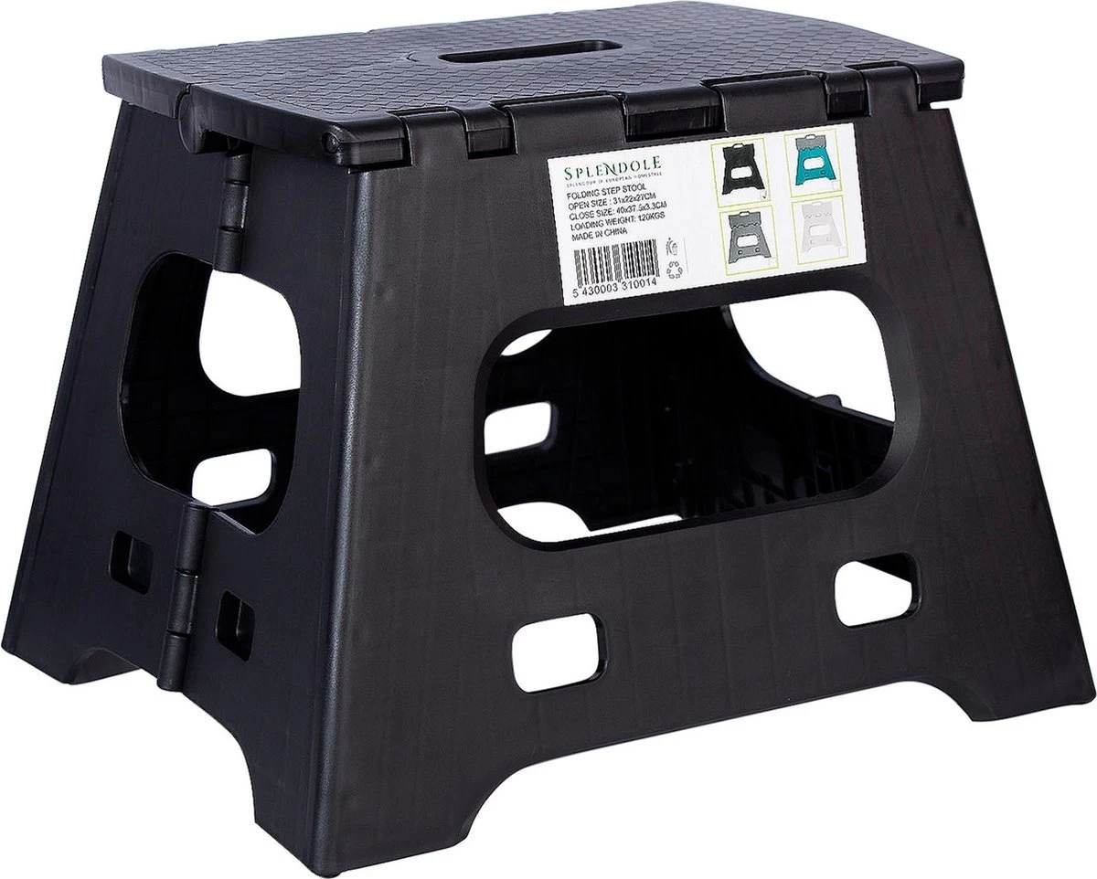 Splendole Opstapje Inklapbaar Caravanopstapje - Opvouwbaar - 120 Kg - 27 Cm Krukje Zwart 3 Splendole Opstapje Inklapbaar Caravanopstapje - Opvouwbaar - 120 Kg - 27 Cm Krukje Zwart