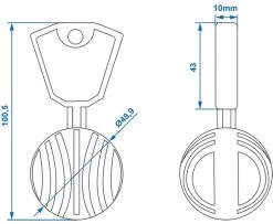 PROPLUS Pro Plus Anti Diefstal Bal - Ø 50 Mm - T.b.v. Kogelkoppeling - Blauw -Outdoor Camping Shop 1200x988 1