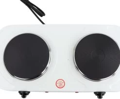 Orange85 Kookplaat - Elektrisch - 2 Pits - Kampeer Accessoires - Wit - 48x27x5cm - Metaal - Fornuis - Vrijstaand -Outdoor Camping Shop 1200x988