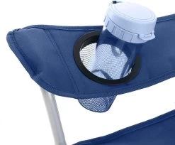 Set Van 2 Opvouwbare Campingstoelen, Klapstoelen Voor Buiten, Comfortabel, Met Armleuningen En Bekerhouders, Stabiel Frame, Draagvermogen 120 Kg - Blauw -Outdoor Camping Shop 1200x989