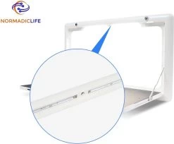 Merkloos NormadicLife® - Outdoor – Opklapbare Tafel - Eettafel – Tafel Voor Buitenkeuken - Caravan – Camper – Picknicktafel - Ingebouwd Ledlicht – Wit -Outdoor Camping Shop 1200x993