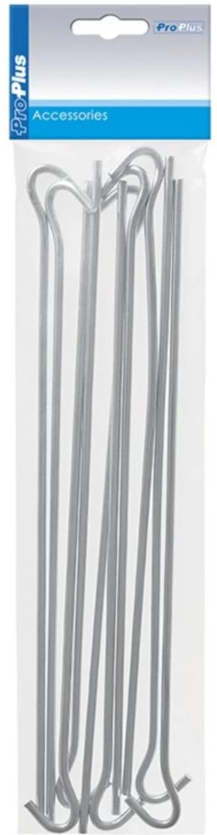 PROPLUS 10x Stuks Grondpennen/tentharingen Metaal Halfrond 30 Cm - Kampeer Artikelen Voor Tent Of Windscherm 9 PROPLUS 10x Stuks Grondpennen/tentharingen Metaal Halfrond 30 Cm - Kampeer Artikelen Voor Tent Of Windscherm - Afbeelding 7