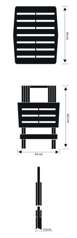 GENERIC Bijzettafel Adige Wit Kunststof 45x43x50cm -Outdoor Camping Shop 390x1200