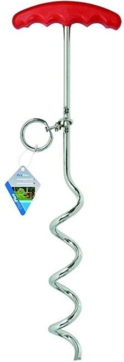 PROPLUS Pro Plus Aanlegspiraal - Hondenpen Met Handvat En Ring - Lengte 39 Cm -Outdoor Camping Shop 413x1200