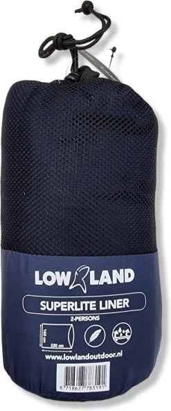 LOWLAND OUTDOOR® LAKENZAK - SUPERLITE - 2 PERS - 220X160 CM - 600GR -Outdoor Camping Shop 501x1200