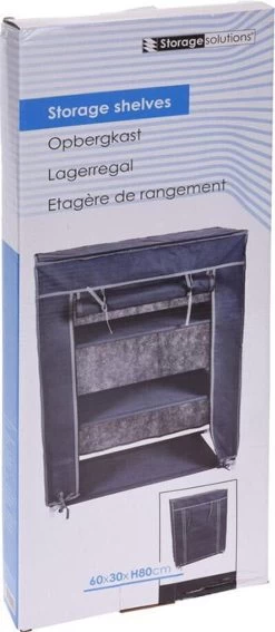 Merkloos GARDEROBE KAST - 3 SCHAPPEN - 60X30X80 CM 12 Merkloos GARDEROBE KAST - 3 SCHAPPEN - 60X30X80 CM -Outdoor Camping Shop 523x1200