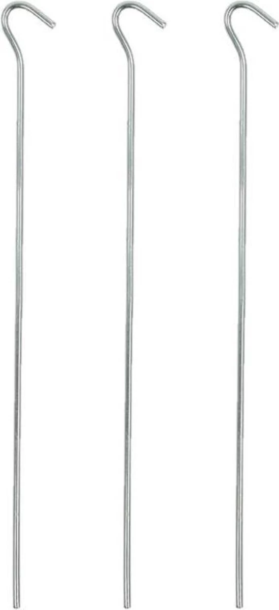 PROPLUS 10x Stuks Grondpennen/tentharingen Metaal Halfrond 30 Cm - Kampeer Artikelen Voor Tent Of Windscherm 10 PROPLUS 10x Stuks Grondpennen/tentharingen Metaal Halfrond 30 Cm - Kampeer Artikelen Voor Tent Of Windscherm - Afbeelding 8