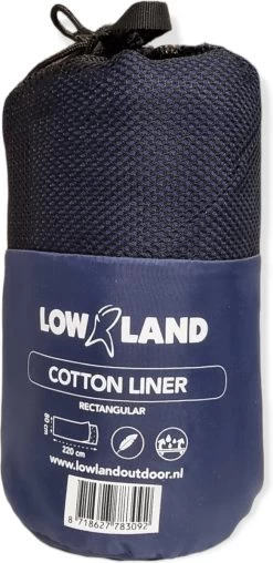 LOWLAND OUTDOOR® LAKENZAK - 100% KATOEN - RECHT MODEL - 220X80 CM - 350GR -Outdoor Camping Shop 583x1200