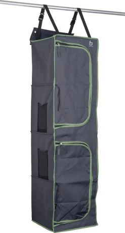 Bo-Camp - Tentorganizer - 4-vaks - 2 Deurtjes - 35x35x131 Cm - Grijs -Outdoor Camping Shop 647x1200