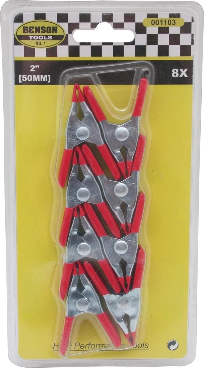 Benson Metalen Veerklem - 50 Mm - 8 Stuks 13 Benson Metalen Veerklem - 50 Mm - 8 Stuks - Afbeelding 11