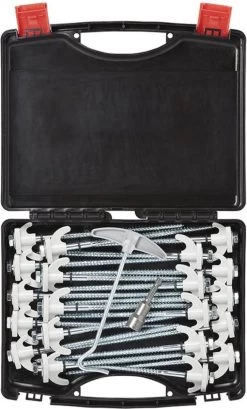 PROPLUS Pro Plus Tentharing Set - 20 Stuks - Ø 7 X 200 Mm - Schroefbaar - Adapter + Koffer -Outdoor Camping Shop 725x1200 3
