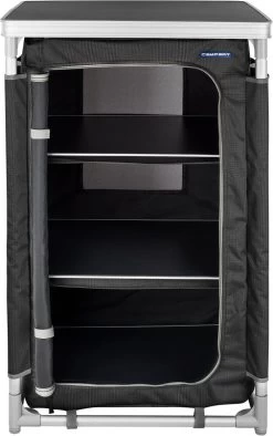 Campart Campingkast CU-0719 – Opvouwbaar En Verstelbaar - 4 Verstelbare Poten - 3 Lagen - Aluminium Frame - Grijs -Outdoor Camping Shop 753x1200