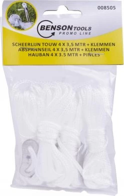 Benson Touw Scheerlijn 3.5 Meter + Klemmen - 4 Stuks -Outdoor Camping Shop 760x1200 1