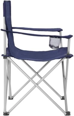 Set Van 2 Opvouwbare Campingstoelen, Klapstoelen Voor Buiten, Comfortabel, Met Armleuningen En Bekerhouders, Stabiel Frame, Draagvermogen 120 Kg - Blauw -Outdoor Camping Shop 766x1200