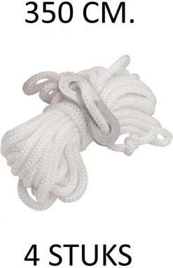 Benson Touw Scheerlijn 3.5 Meter + Klemmen - 4 Stuks -Outdoor Camping Shop 773x1200