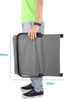 Strandmat Opvouwbaar Met Schouderband - Strandstoel Grijs 145x47x52 -Outdoor Camping Shop 779x1200