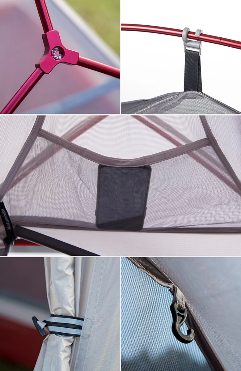 Naturehike® Cloud Up 2 Upgraded - 2 Persoons Tent - Lichtgewicht Tent - Incl. Grondzeil - 20D 4000MM - Outdoor - Waterdicht - Hiking & Wandelen 11 Naturehike® Cloud Up 2 Upgraded - 2 Persoons Tent - Lichtgewicht Tent - Incl. Grondzeil - 20D 4000MM - Outdoor - Waterdicht - Hiking & Wandelen - Afbeelding 9