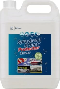 Ultramar - Sprayhood & Tent Protector 2,5L - Impregneermiddel Voor Bootkap, Tent, Cabriodak - Maakt Waterdicht En Geeft Extra Bescherming -Outdoor Camping Shop 807x1200