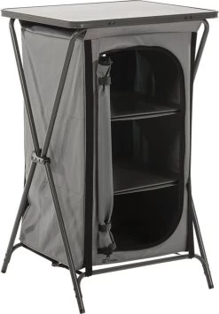 Travellife Toledo Opbergkast Opvouwbaar Laag Dark Grey -Outdoor Camping Shop 836x1200 1
