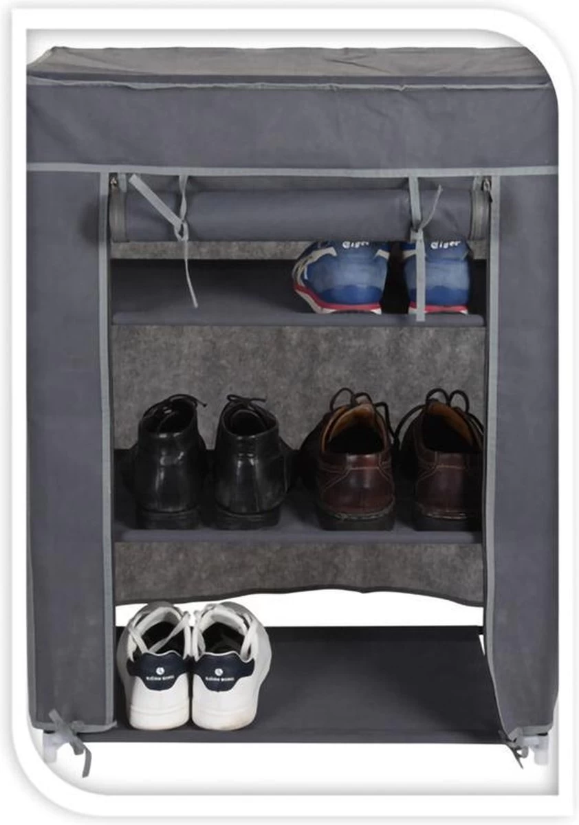 Merkloos GARDEROBE KAST - 3 SCHAPPEN - 60X30X80 CM 5 Merkloos GARDEROBE KAST - 3 SCHAPPEN - 60X30X80 CM - Afbeelding 3