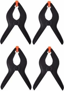 Merkloos Hobby Lijmklemmen - 4 Stuks - 10 Cm - Marktkraam Klemmen/ Hobbyklemmen