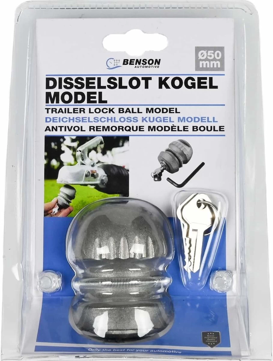 Benson Disselslot - Kogel Model - Geschikt Voor 50mm Ø Disselkoppeling 10 Benson Disselslot - Kogel Model - Geschikt Voor 50mm Ø Disselkoppeling - Afbeelding 8
